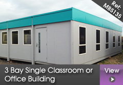 3 bay Modular classroom/office Building (101.8m2)