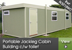 Portable Jackleg cabin building c/w toilet (office/canteen)